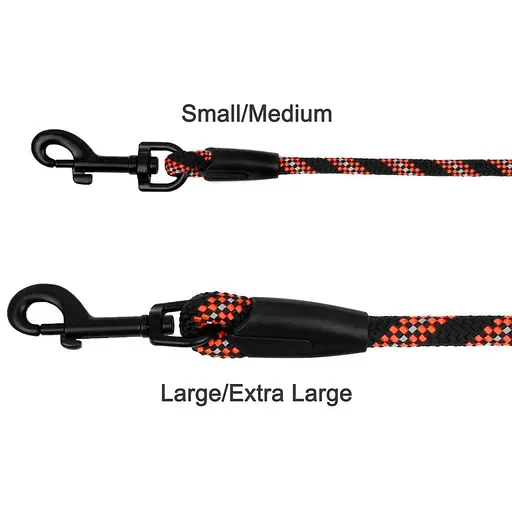 Повідець для собак Barksi Active 183х0.7 см чорно-помаранчевий - фото 4