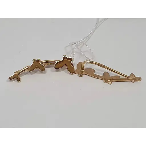 Золоті сережки-кафи Імперія золота Метелики. СП297И - фото 2