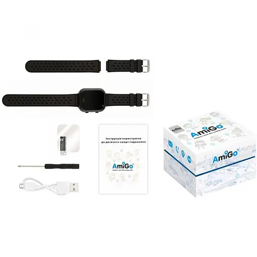 Детские умные часы Amigo GO009 Camera+LED WIFI Black - фото 6
