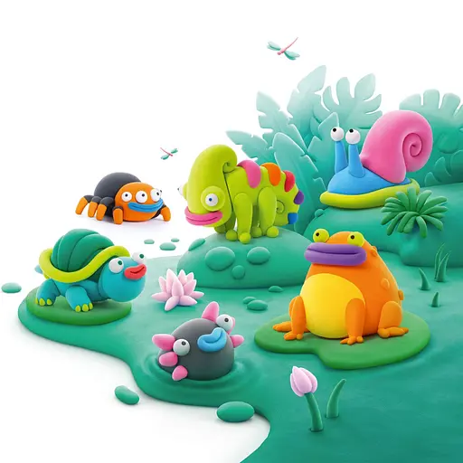 Набор для творчества Lipaka пластилин, Экзотические животные 6 персонажей (15025-UA01) - фото 4