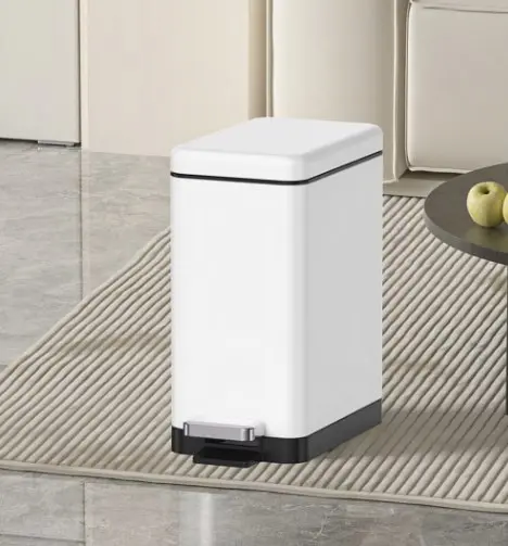 Відро для сміття Koer TC-010206-08 з плавним закриттям прямокутне 6 л білий (KR5595)  - фото 4