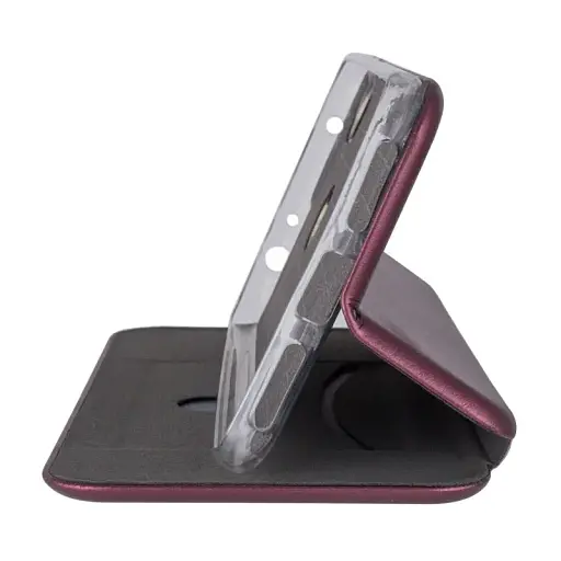 Чехол книжка Samsung А750 эко-кожа Premium Case для смартфона Бордовый - фото 5