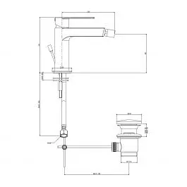 Змішувач для біде Paffoni Tango з донним клапаном chrome TA135CR, Хром - фото 3
