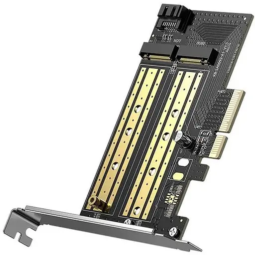 Контроллер плата расширения Ugreen CM302 M.2 M-Key+M.2 B-Key to PCI-E 3.0 х 4 Expansion Card (70504) - фото 1