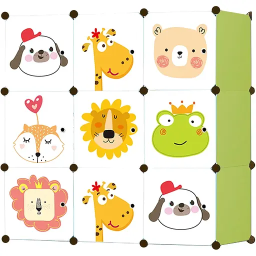 Модульный шкаф-органайзер Leobert Kids для детских игрушек зеленый