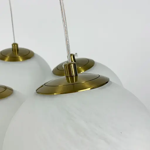 Люстра-пучок на 7 мраморных плафонов в латунном корпусе Ст. MJ 141/7 AB+WT (NEW) Line F - фото 3