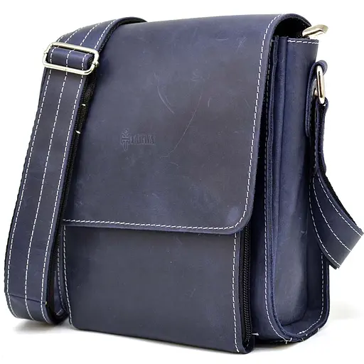 Кожаная мужская сумка через плечо TARWA 26х22х6 см sum0025863 - фото 1