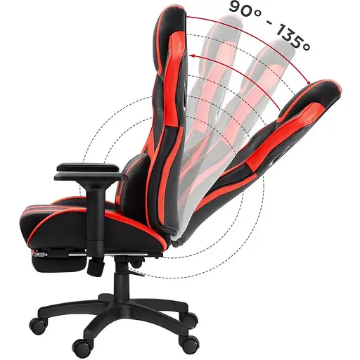 Компьютерное кресло Zano Falcor Red + оригинальный коврик для мыши! - фото 5