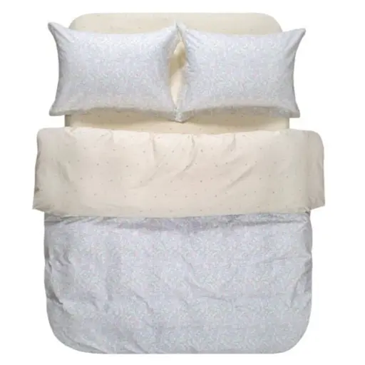 Постельное белье Lotus Home Stasy сатин евро голубое/песочное (svt-2000022346511)