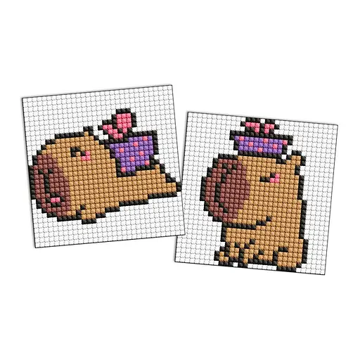 Алмазная мозаика Капибара 10 AMS1172 на самоклеящейся основе 9х9 см