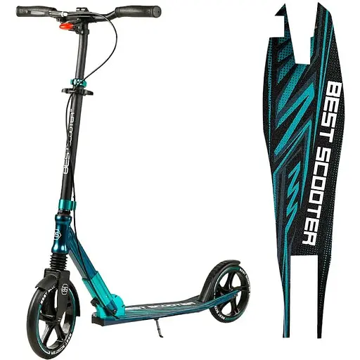 Самокат Best Scooter Чорно-бірюзовий 000255861
