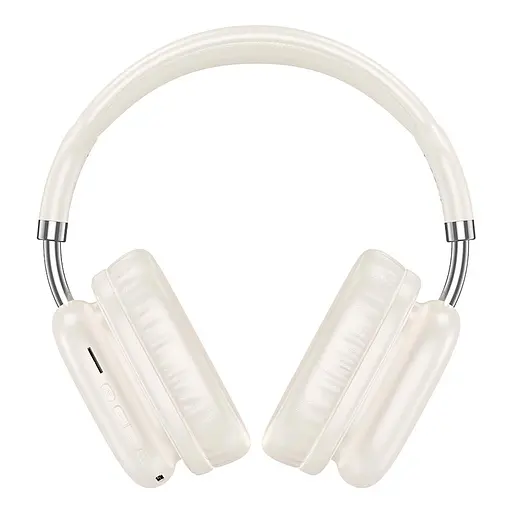 Накладні навушники Hoco W52 Wonderful, BT headphones, BT5.4, AUX, TF, 400mAh, 46h, Milky white - фото 2