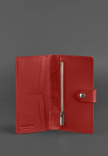 Шкіряне жіноче портмоне 3.1 червоне Краст - фото 3