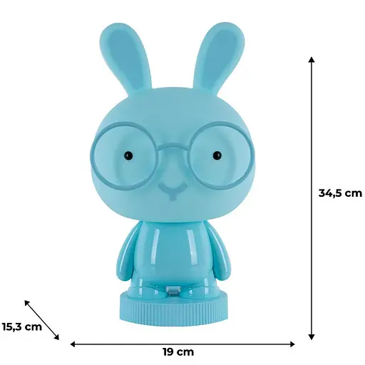 Світильник-нічник Kite LED з акумулятором Bunny блакитний (K24-490-1-3) - фото 5