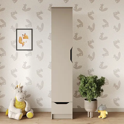 Пенал закрытый 1Д1Ш Лилу 40x40x210 см Кашемир (MBS-1312) - фото 2