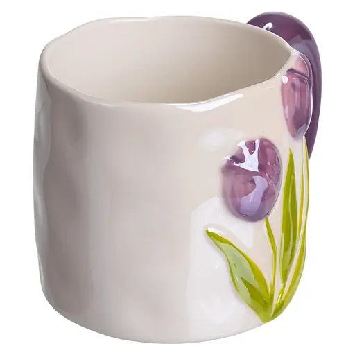 Чашка фарфоровая Yiwu Тюльпан 400 мл фиолетовый Yiwu FM-40C - фото 4