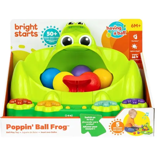 Іграшка музична Bright Starts Poppin' Ball Frog (17159) - фото 2