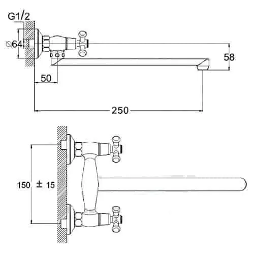 Змішувач для кухні Zegor DTZ12-В827 двовентильний 30412 - фото 2