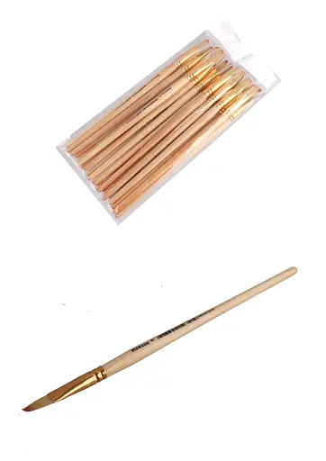 Пензель нейлон плоский, 25 шт. в упаковці, 5-N-BP - фото 2