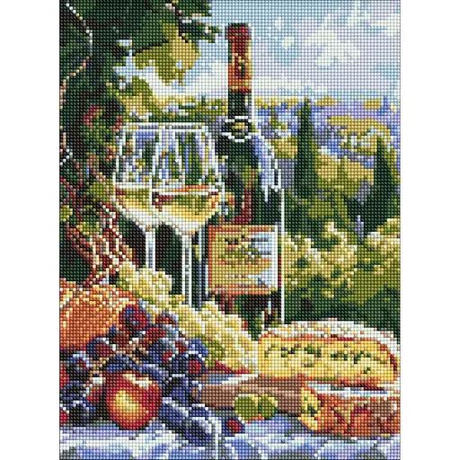 Алмазная мозаика Вкус шардоне ©art_selena_ua Ideyka AMO20188, 30х40 см - фото 1