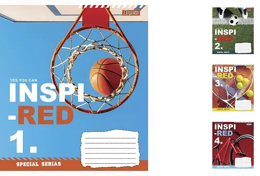 Зошити учнівські 24 аркуша лінія. 1В Inspired, 20 шт. в упаковці