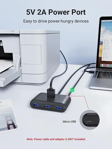 Хаб разветвитель Ugreen CR113 Usb 3.0 Hub 1m на 4 порта UGR-20291 - фото 3