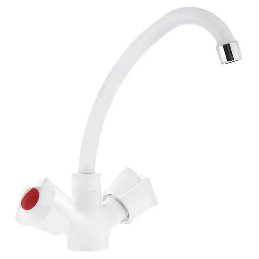 Смеситель для кухни Plamix AMA-271 white PM0696, Белый - фото 1
