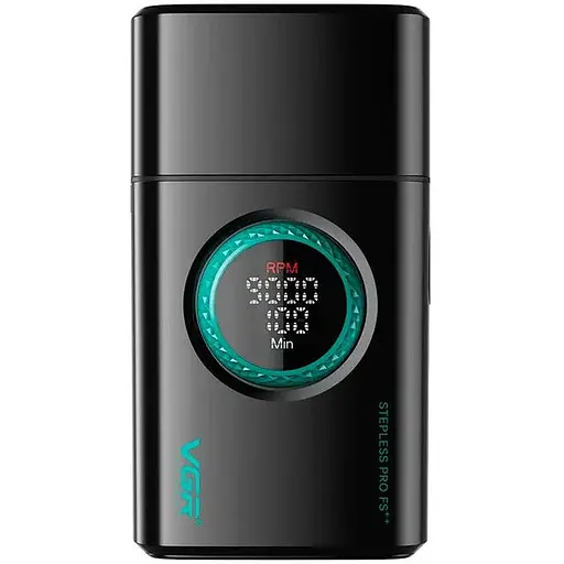 Электробритва VGR V-377 шейвер двойное лезвие с регулировкой мощности LED-дисплей Черная - фото 1