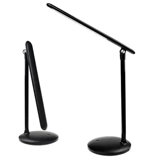 Лампа настільна ColorWay, Black, із вбудованим аккумулятором, USB, сенсорне керування, 36 LED, 300 лм, 3200K/4300K/6500K, 1800 mAh (CW-DL02B-B)