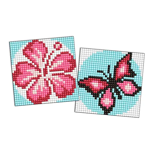Алмазная мозаїка "Рожевий колір" Ідейка AMS1063 на самоклеючій основі 9x9 см - фото 1