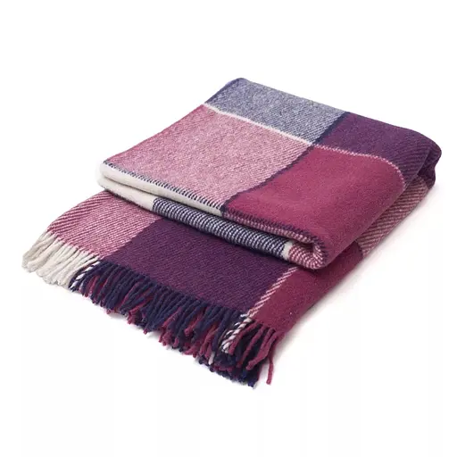 Плед вовняний Vladi Ельф 170х210 лилово-сливовий 1 - фото 1