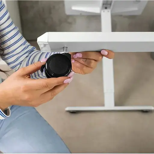 Компьютерный стол с регулируемой высотой Di Volio Rapalo белый - фото 5