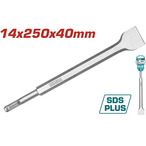 Зубило плоске розширене Total SDS plus 14x250 мм (TAC15121412)