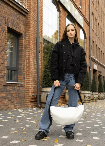 Женская сумка Sambag HOBO BAG-GLOVE Белая 25 х 58 х 4 см (53400008) - фото 6