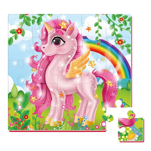 Мягкие пазлы Розовый единорог VT1109-06, 22 х 23 см - фото 3