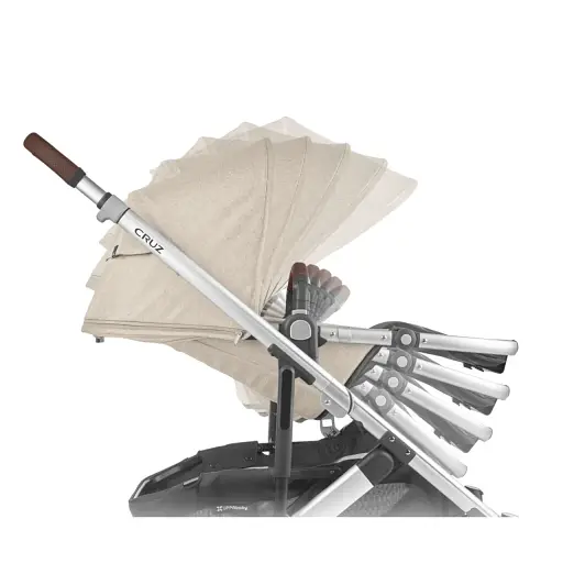 Прогулянкова коляска Uppababy Cruz V2 - Declan + Люлька Uppababy Carrycot-Declan-Oat Melange Silver Frame - фото 6