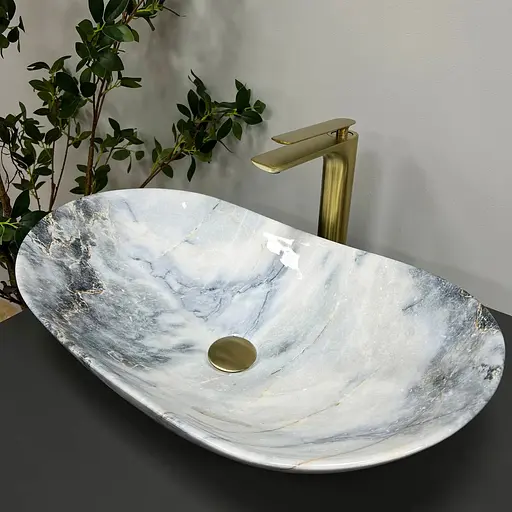 Умивальник VBI Turin granit glossY накладний VBI-011507, Мармур - фото 3