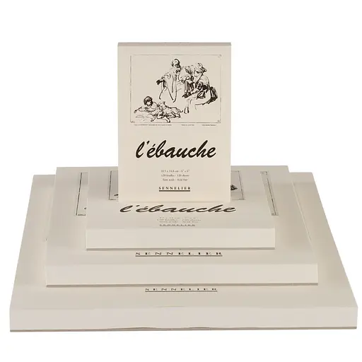 Блокнот склейка для ескізів та начерків Ebauche Sennelier, 130 аркушів, 90 г/м, 10,5x14,8 см - фото 2