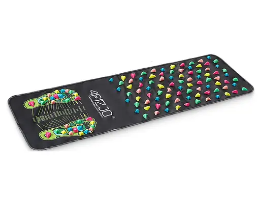 Коврик ортопедический 4FIZJO 120 x 35 см с камнями для массажа ног Black (P-5905973403160) - фото 1