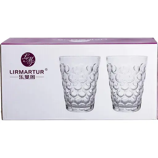 Набір склянок Yiwu із товстого скла Drops 6 шт. 400 мл HP-YH-9 - фото 3