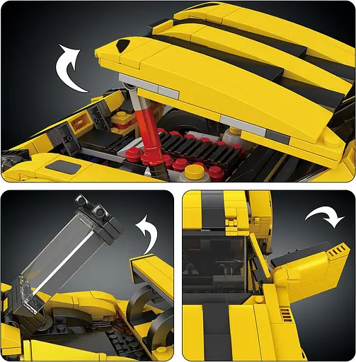 Конструктор машина MOULD KING  DODGE VIPER додж   для детей и взрослых 1236 деталей - фото 6