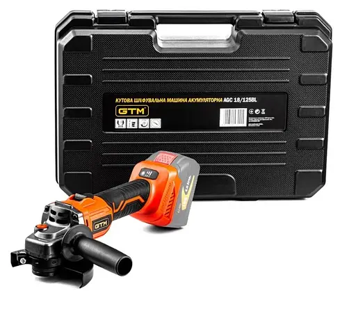Угловая шлифовальная машина GTM AGC18/125BL 18В без АКБ и ЗУ - фото 2