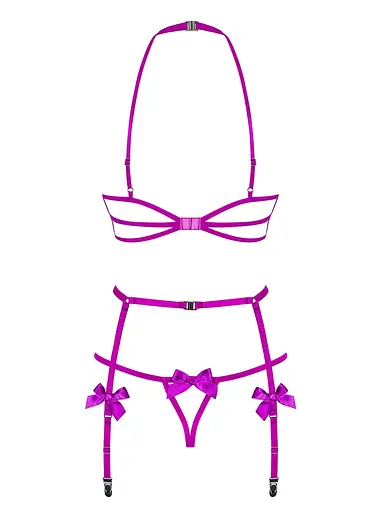 Комплект білизни Obsessive Delishya L/XL фіолетовий - фото 6