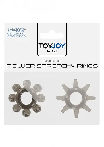 Эрекционные кольца Toy Joy Power Stretchy Rings 2 шт. черный - фото 2