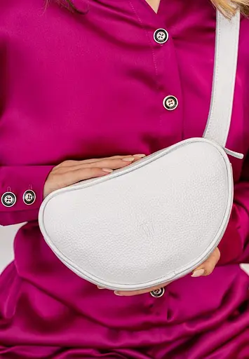 Поясна сумка Ada білий флотар - фото 3