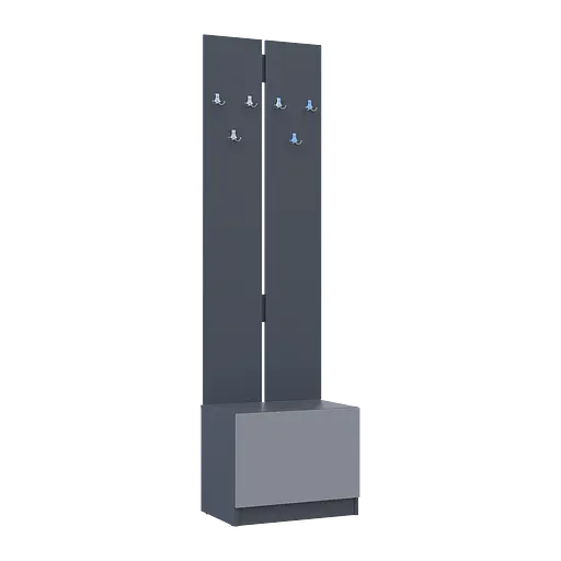 Вішалка з тумбою Doros Сола Графіт/Сірий ДСП 60х40х215 (44900343) - фото 8