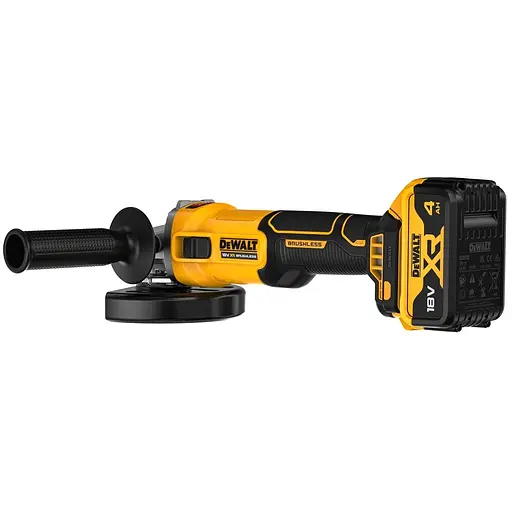 Шлифмашина угловая аккумуляторная бесщеточная DeWALT, 18 В XR Li-lon 4 Ач (DCG407M1T) - фото 5