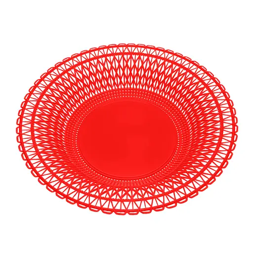 Фруктовниця пластикова кругла тарілка підставка для фруктів Ø 28 см Червоний 87875 - фото 5