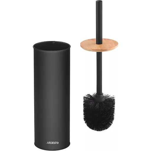 Щітка для унітаза Ardesto Minimalism з підставкою чорна (ARHB3503BB)