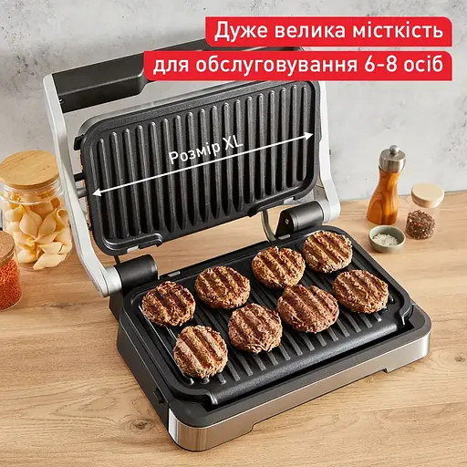 Гриль прижимной Tefal OptiGrill 4 in 1 XL 2200 Вт (GC784D30) - фото 4